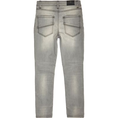 Boys grey Sid skinny jeans